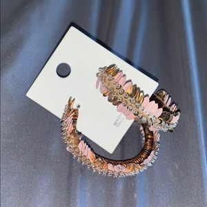 Beaded hoop earrings